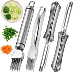 4PCS Green Onion Slicer Set, Scalli...