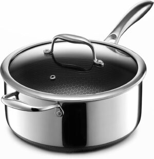 HexClad 5QT Hybrid Nonstick Saucier...