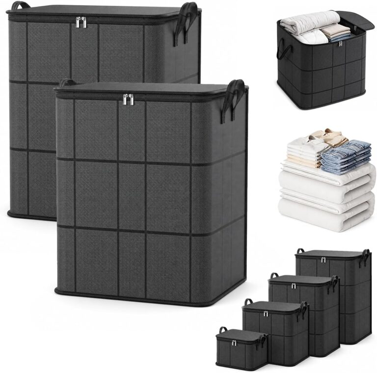 Spacious Moving Storage Bin, Foldable Large Capacity Fabric Bag (2*XL) | Zippered Organizer for Quilts, Bedding & Sweaters, Giant Reusable Storage Container for Closet & Moving Day Bedroom Home Use