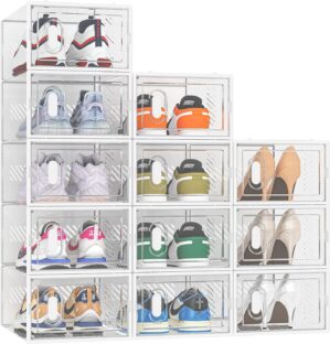 SIMPDIY Clear Shoe Storage Boxes, S...
