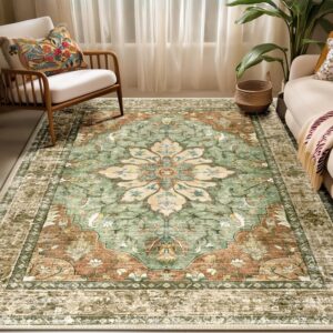 RELEANY Washable Area Rug, 5’...