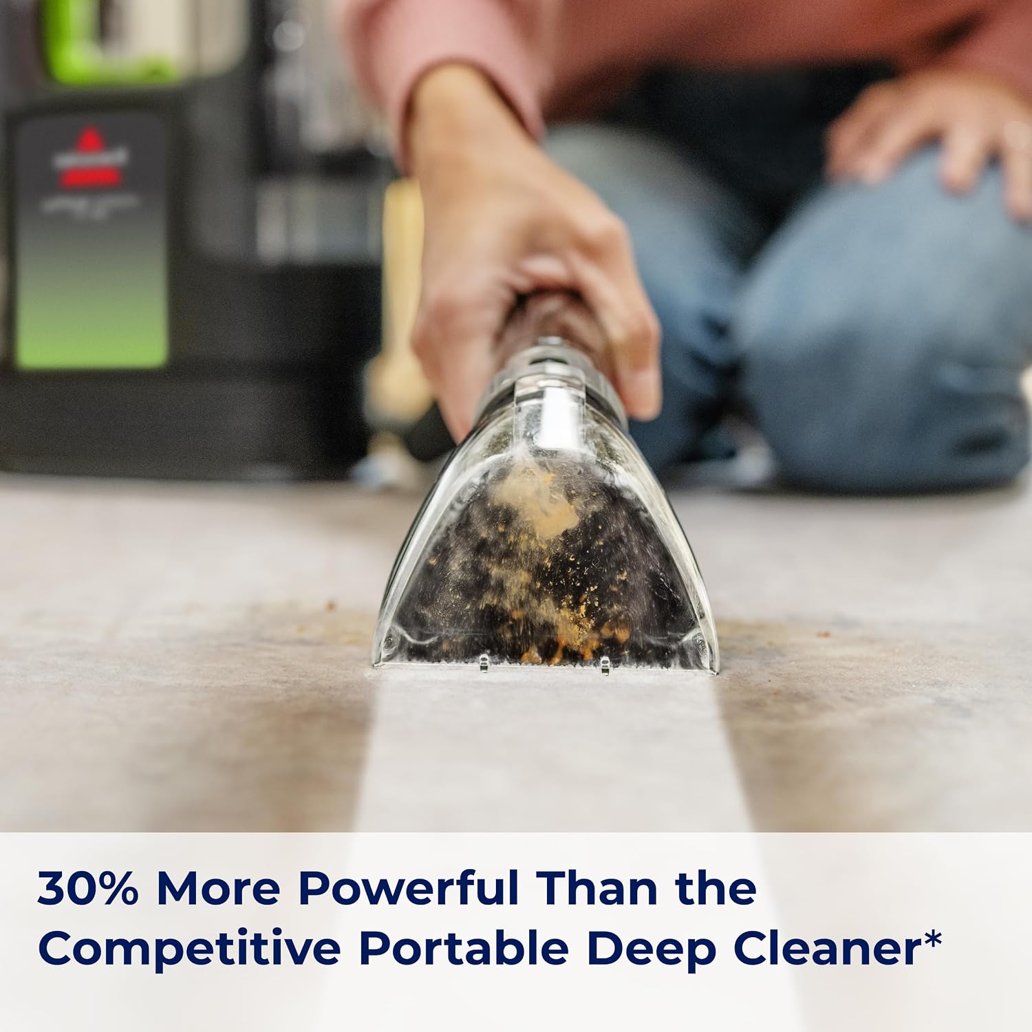 BISSELL Little Green Max Pet Portable Carpet Cleaner, 3860 | Self-Cleaning Tough Stain Tool & Pet Hair Removal Tool; car/auto detailing; deep upholstery cleaning - Image 3
