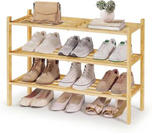SONGMICS Bamboo Shoe Rack for Close...
