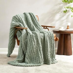 Chenille Chunky Knit Throw Blanket ...