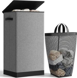 SOLEDI 100L Laundry Hamper with Lid...