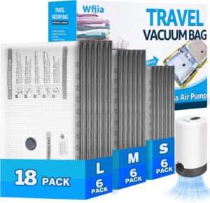 18 Packs Vacuum Bags for Travel wit...