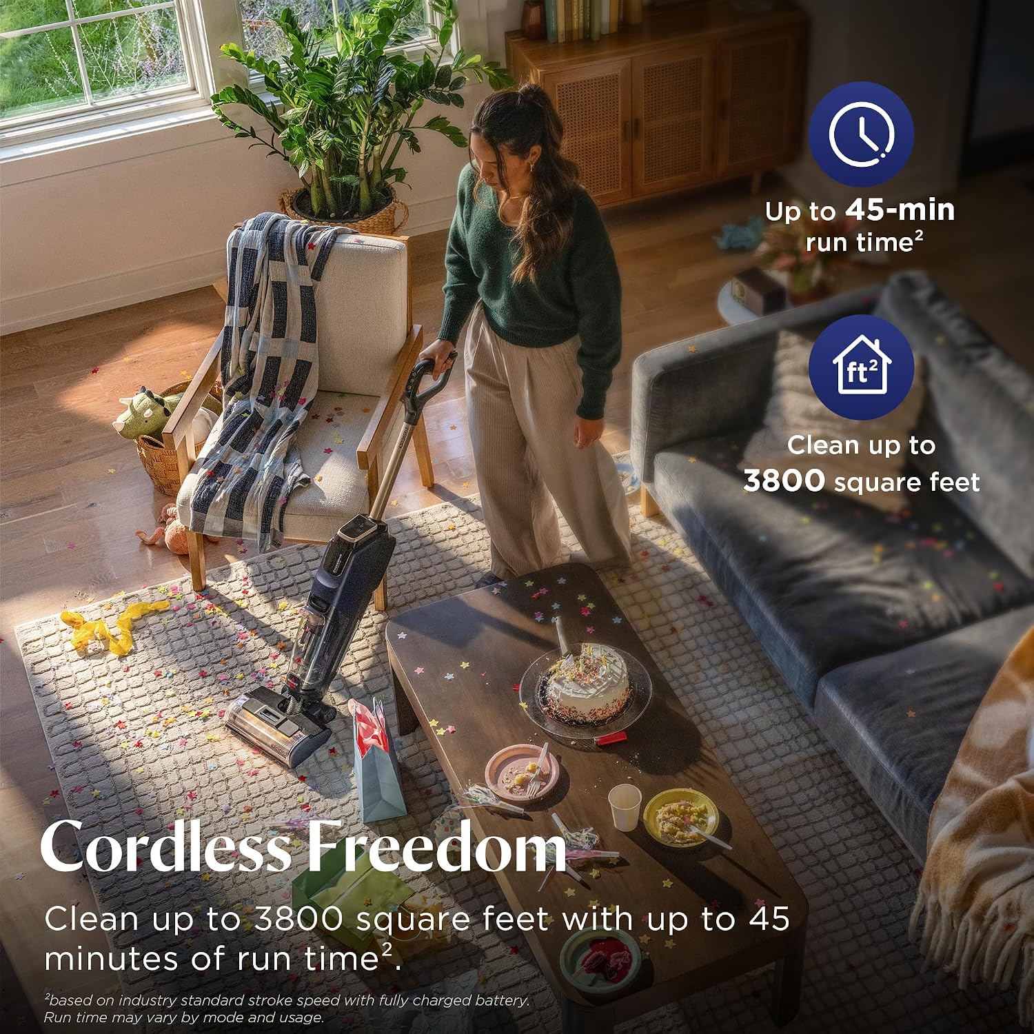 Bissell CrossWave HydroScrub Cordless Wet Dry Vacuum Mop, 4275F | 45-minute runtime; ZeroGap edge cleaning; FurFinder headlights; HydroScrub for hard floor & rugs - Image 4
