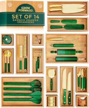 Grow Forward Bamboo Drawer Organize...