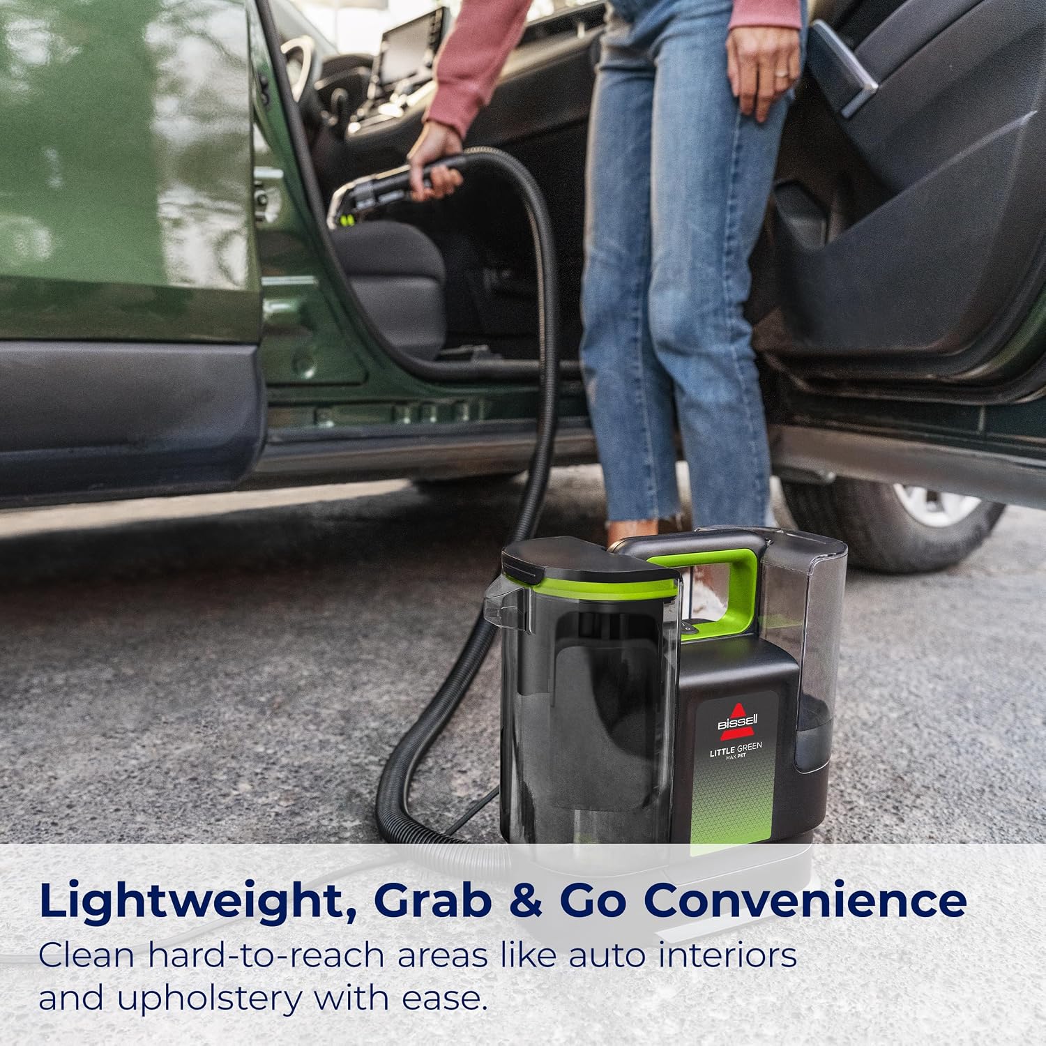 BISSELL Little Green Max Pet Portable Carpet Cleaner, 3860 | Self-Cleaning Tough Stain Tool & Pet Hair Removal Tool; car/auto detailing; deep upholstery cleaning - Image 5