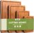 4-Piece Set Deep-Carbonized Bamboo Cutting Board for Kitchen, Natural | Crack-Resistant Wood Chopping Boards with Deep Juice Grooves, Pre-Oiled Butcher Block for Meat, Vegetables & Cheese