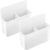 MoKo Magnetic Pen Holder, 2-Pack, Whiteboard Organizer, White | Magnetic dry erase marker holder has two adjustable compartments and an ABS body for whiteboards and refrigerators.