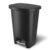 Glad Premium Trash Can with Clorox Odor Protection, 13 Gallon, Black | Plastic Kitchen Waste Bin | Hands Free with Stainless Steel Foot Pedal and Garbage Bag Rings