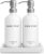 White Glass Hand and Dish Soap Dispenser Set by Brighter Barns – Kitchen Soap Dispenser Set with Tray & Pump for Office, Hotel, Vacation Rental, Airbnb – Modern Kitchen Decor & Accessories (White)