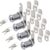 WOOCH Cabinet Cam Lock, 1-1/8 Inch Keyed Alike Cam Locks Secure File Drawer Door Mailbox Tool Box Dresser RV Cylinder Replacement Lock Hardware, Fits on 1″ Max Panel Thickness (4 Pack) Chrome Finish
