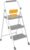 NEWBULIG 3 Step Ladder, Folding Step Stool for Adults with Safety Lock | Anti-Slip Design, Portable Foldable Ladder for Home Kitchen, Garage & Outdoor Use, Grey