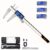 HARDELL Digital Caliper 8 Inch, Rechargeable All Metal W/Backlight Screen | USB-C Caliper, 4 Measurement Mode, 0.0015″ Accuracy, Inch/mm/Fraction, Auto-Off, for DIY, 3D Printing, Woodworking, Household