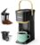 Tastyle Mini Single Serve Coffee Maker for K Cups and Grounds with Handle | for Travel, Camping, Office, RV and Dorm, Portable Handle, 120V, 6 to 12 Oz Brew Size, BPA Free, K302, Black and Gold