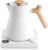Fellow Corvo EKG Pro Electric Kettle for Tea & Coffee, 0.9 Liter | Precision Temp Control, Stainless Steel, Brew Timer, Smart Scheduling, Wide Spout, Quick Heating, Matte White, Maple Handle