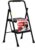 HBTower Step Ladder, Folding Step Stool with Wide Anti-Slip Pedal | Sturdy Steel Ladder, Convenient Handrail, Lightweight, Portable Steel Step Stool