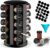 Handisen Rotating Spice Rack Organizer for Cabinet, Spice Racks Storage with 20 Jars, Spinning Spice rack for Kitchen Countertop, Spice Holder,Seasoing Storage Racks, Black