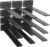 12 Pack – 10 inch Black Hidden L Shelf Bracket (1/5 Inch Thicked) Iron Floating Shelf Brackets Rustic Industrial Metal Brackets for Shelf Support