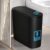 TIPGO 5 Gallon Automatic Bathroom Trash Can with Lid, Black, Touchless | Motion Sensor, Slim Smart Garbage Bin, Plastic Wastebasket, Battery Operated, Manual Button, for Bedroom, Office, RV