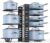 Felibeaco Adjustable Pots and Pans Organizer Rack for Cabinet, Metal Pans Pots Lids Storage Holder Rack with 3 DIY Methods for Kitchen, Counter,Black
