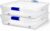 HOMZ 2-Pack Under Bed Storage, Clear Plastic Containers with Lids, 56 Quart, Blue Latch – Stackable Underbed Organizer Bins for Shoes, Bags, Clothes, and Towels