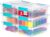 IRIS USA Storage Bins with Lids |Made in USA| 2 Qt – (6-Pack) – Clear | Sensory Craft Organizers, Plastic Clip Box Totes, Flat Containers for Organizing Paper, Office, Art & Study Supplies