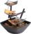 Homedics Tabletop Water Fountain, Home Décor Soothing Sound Machine | Automatic Pump, Deep Basin & Natural River Rocks. Indoor Zen Relaxation for Office, Living Room, or Bedroom, 8.25” Tall