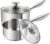 MICHELANGELO Stainless Steel Saucepan Set 1Qt & 2Qt, 18/10 Stainless Steel Pot Set, Induction Saucepan with Glass Lid, Dishwasher & Oven Safe (No Coating & Non-toxic)