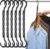 AMKUFO 6 Pack-Closet-Organizers-and-Storage, Space-Saving-Hangers Black | Magic-Hangers, Closer-Organizer-for-Closet-Organization, Space-Saver-Hanger-Organizer-for-Multipurpose, Dorm-Room-Essentials