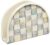 MACKENZIE-CHILDS Enamel Napkin Holder, Gray-and-White Sterling Check | Hand-painted design, kitchen napkin holder for table and countertop, 2″ W x 6″ L x 4.5″ H