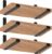 12 inch Shelf Brackets for DIY Floating Shelf, 1/5 inch Thick Heavy Duty Floating Shelf Bracket, Fit for Home, Kitchen, Bathroom, Garage, Living Room, 6-Pack Black, 11.25” x 6” x 1.5”