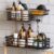 TAILI Shower Caddy Suction Cup 2 Pack with Hooks & Soap holder, Black | Heavy Duty Shower Organizer, No Drilling Bathroom Organizer, Metal Storage Basket