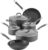 Circulon Radiance Nonstick Pots and Pans Set, 10-Piece, Gray | Oven safe non stick pots and pan set, dishwasher safe, easy cleanup, hard-anodized, tempered glass lids nonstick cookware set