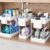 3 Pack Under Sink Organizer Bathroom and Storage Cabinet (White) | 2 Tier with Hanging Cups for Kitchen