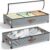 LAMU Under Bed Storage with Wheels, 2 Pack Under Bed Storage Containers with Clear Lids & Label, Rolling Under Bed Drawers for Clothes, Shoes, Blankets, Grey