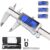 HARDELL Digital Caliper 6 Inch, Rechargeable All Metal W/Backlight Screen | USB-C Calipers, 4 Measurement Mode, 0.001″ Accuracy, Inch/mm/Fraction, Auto-Off, for DIY, 3D Printing, Woodworking, Household