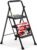 HBTower Step Ladder, Folding Step Stool with Wide Anti-Slip Pedal | Sturdy Steel Ladder, Convenient Handrail, Lightweight, Portable Steel Step Stool