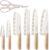 Astercook Knife Set, 13 Pieces Kitchen Knives Set with Ceramic Coating, Stainless Steel Chef Knife Sets with 6 Blade Guards, Dishwasher Safe Knives with Wood Grain Handle, Elegant White