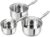 MICHELANGELO Stainless Steel Saucepan Set with Lids 1QT & 2QT & 3QT, Stainless Steel Sauce Pot Set 6pcs, Induction Saucepans, Nonstick Sauce Pan Set, Dishwasher Safe