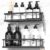 YASONIC Shower Caddy Adhesive, Rustproof Shower Organizer, Large Capacity Shower Shelves for Inside Shower, No Drilling Bathroom Organizers and Storage for Home Decor （2 Pack Black）