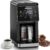 AIRMSEN Coffee Maker with Grinder, 5-Cup Grind and Brew, Programmable | 3 Grind Settings, 24H Delay Brew, Touch Control, Glass Carafe, 2-Hour Auto Keep Warm for Home Offices