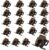 Waziaqoc 20 Pack Stainless Steel Cabinet Door Latch, Antique Copper | Cabinet Latch Set, Double Roller Catch, For Closet and Kitchen Cupboard Doors