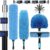 20ft High Ceiling Duster Kits with 5-12ft Heavy Duty Extension Pole – Fan Blade Cleaner, Cobweb Remover & Blue Window Squeegee Kit, Washable Dust Brush for High Roof and Glass Surfaces