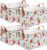 yarlung 4 Pack Floral Storage Bins with Handles, 15″x10.5″x8″ Collapsible Large Storage Basket for Laundry, Decorative Fabric Lined Shelf Baskets for Organizing Clothes, Books