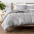 Bare Home Queen Comforter Set – 1800 Ultra Soft (Queen, Light Grey) | All-Season, Breathable, Hypoallergenic, Premium 1800, Warm, Cozy