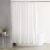 Amazon Basics Bathroom Shower Curtain, Water Repellent Fabric with Weighted Hem, Grommets & Hooks, Machine Washable, 72″x72″, White