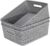 MaxGear 3 Pack Plastic Storage Baskets, Large, Grey | Durable Woven Plastic with Built-In Handles, Suitable for Shelves, Closets, Cabinets, Bathrooms and Offices